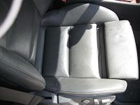 partial recoloration of the audi a4 b6 leather seats swing seats not in conformity with the original